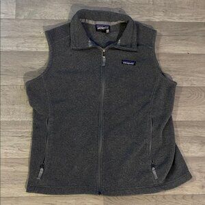 Women’s large Patagonia Charcoal gray fleece synchilla vest